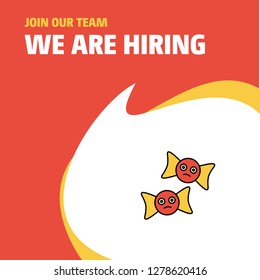 Join Our Team. Busienss Company Spider web and spider We Are Hiring Poster Callout Design. Vector background