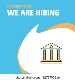 Join Our Team. Busienss Company Villa We Are Hiring Poster Callout Design. Vector background