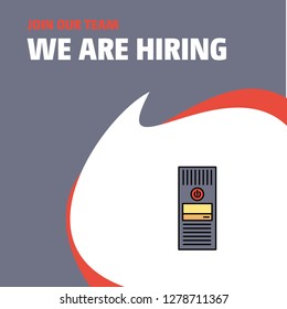 Join Our Team. Busienss Company CPU We Are Hiring Poster Callout Design. Vector background