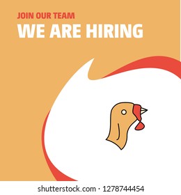 Join Our Team. Busienss Company Turkey We Are Hiring Poster Callout Design. Vector background