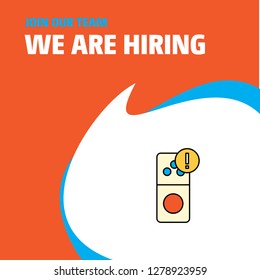 Join Our Team. Busienss Company Internet error We Are Hiring Poster Callout Design. Vector background
