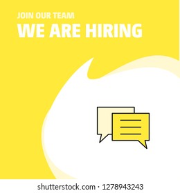 Join Our Team. Busienss Company Folder We Are Hiring Poster Callout Design. Vector background