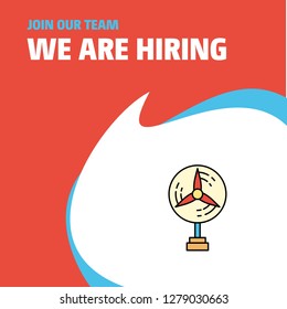 Join Our Team. Busienss Company Fan We Are Hiring Poster Callout Design. Vector background