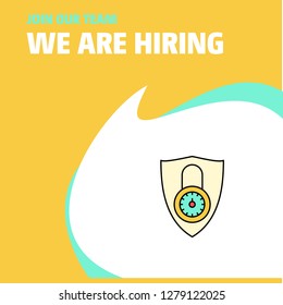 Join Our Team. Busienss Company Protected We Are Hiring Poster Callout Design. Vector background