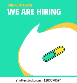 Join Our Team. Busienss Company Paper pin We Are Hiring Poster Callout Design. Vector background