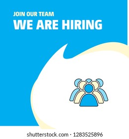 Join Our Team. Busienss Company Police avatar We Are Hiring Poster Callout Design. Vector background