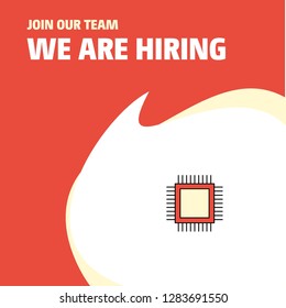 Join Our Team. Busienss Company Processor We Are Hiring Poster Callout Design. Vector background