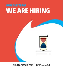 Join Our Team. Busienss Company DNA  We Are Hiring Poster Callout Design. Vector background