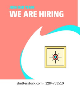 Join Our Team. Busienss Company Locker  We Are Hiring Poster Callout Design. Vector background