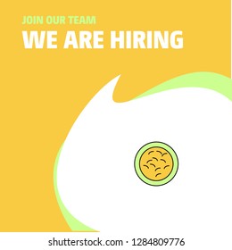 Join Our Team. Busienss Company Bacteria We Are Hiring Poster Callout Design. Vector background