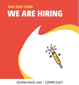 Join Our Team. Busienss Company POP  We Are Hiring Poster Callout Design. Vector background