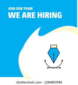 Join Our Team. Busienss Company Vector  We Are Hiring Poster Callout Design. Vector background