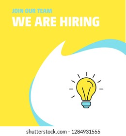 Join Our Team. Busienss Company Idea We Are Hiring Poster Callout Design. Vector background