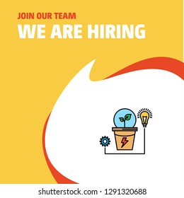 Join Our Team. Busienss Company Power plant We Are Hiring Poster Callout Design. Vector background