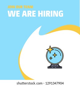 Join Our Team. Busienss Company Mirror  We Are Hiring Poster Callout Design. Vector background