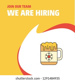 Join Our Team. Busienss Company Dish We Are Hiring Poster Callout Design. Vector background