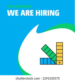 Join Our Team. Busienss Company Scale We Are Hiring Poster Callout Design. Vector background