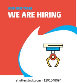 Join Our Team. Busienss Company Hook We Are Hiring Poster Callout Design. Vector background