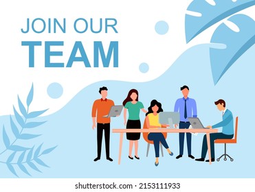 Join our team concept vector illustration. Human resource for company job.