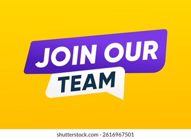 Join Our Team Hiring Announcement Banner Label Design	