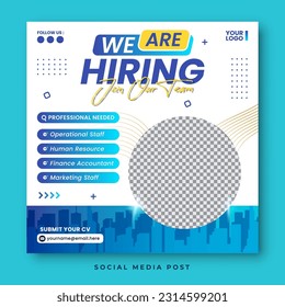 Join our team. Job vacancy social media post template