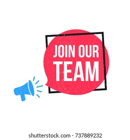 Join Our Team Megaphone Label