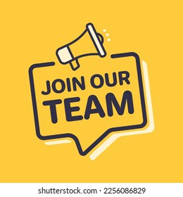 Join Our Team Megaphone Marketing Advert Label