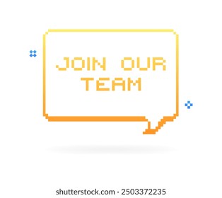 Join our team message bubble icon. Flat style. Vector icons.