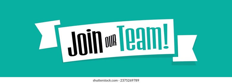 Join our team on green background