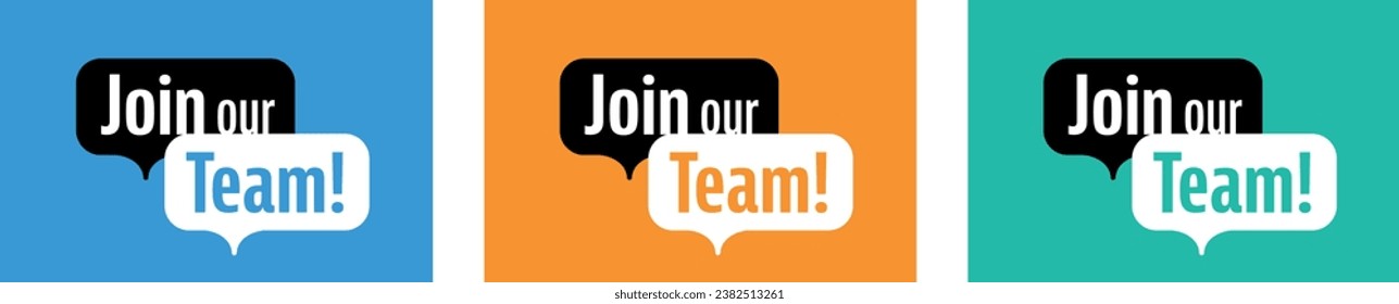 Join our team on speech bubble