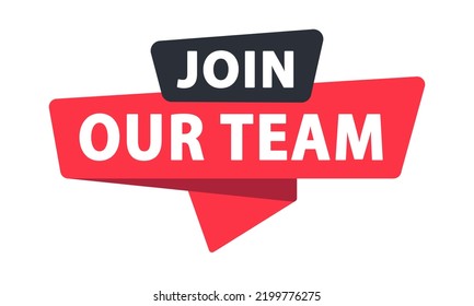 Join Our Team - Paper Speech Bubble. Vector Stock Illustration