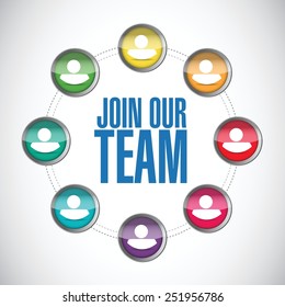 Join Our Team People Diagram Illustration Design Over A White Background