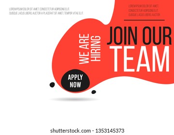 Join Our Team Poster Template. Job Vacancy Card Design. Open Recruitment Creative Ad