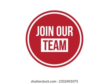 join our team red banner design vector illustration