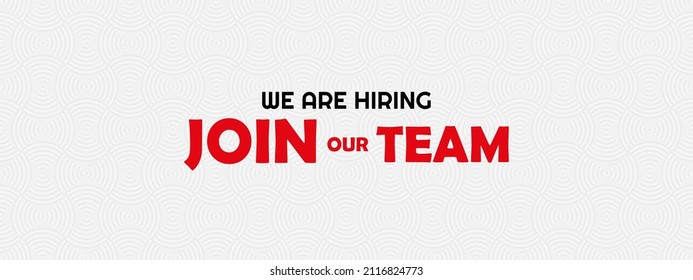join our team sign on white background