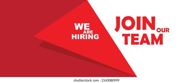 join our team sign on white background