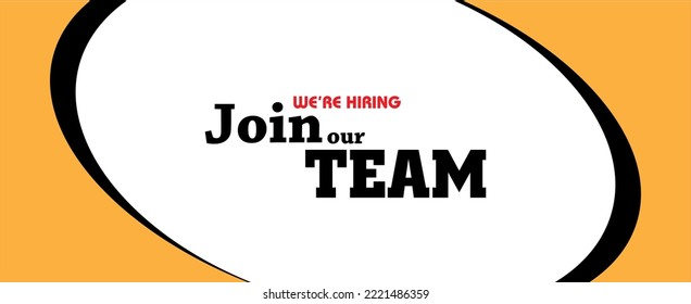 join our team sign on white background