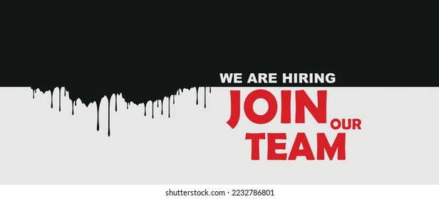 join our team sign on black background