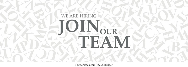 join our team sign on black background