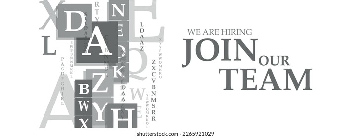 join our team sign on black background