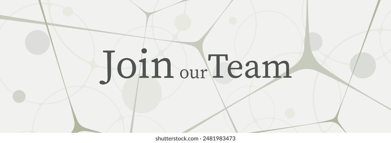 join our team sign on white background