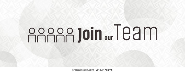 join our team sign on white background