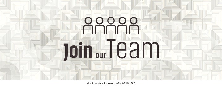 join our team sign on white background