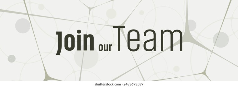 join our team sign on white background