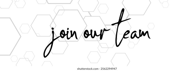 join our team sign on white background