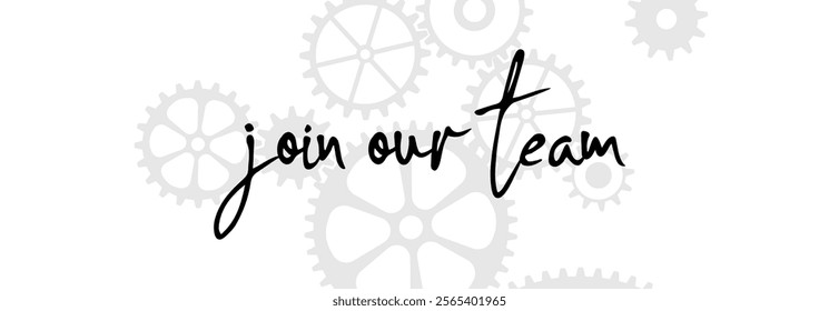 join our team sign on white background