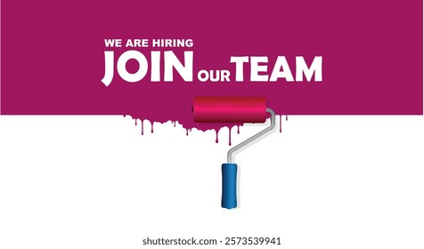 join our team sign on white background