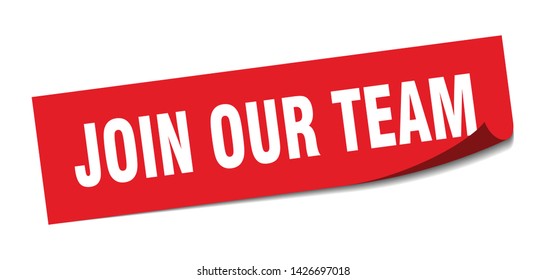 join our team square sticker. join our team sign. join our team banner