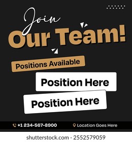 Join Our Team Template - Now Hiring - We are Hiring Design