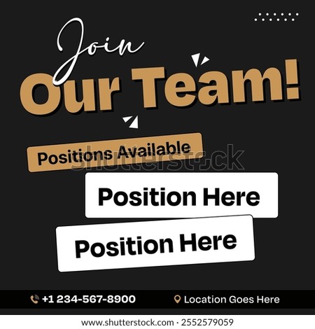 Join Our Team Template - Now Hiring - We are Hiring Design